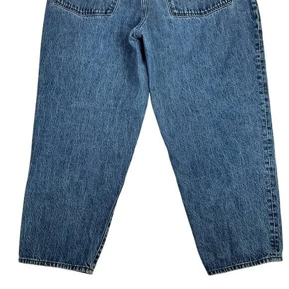 Madewell Balloon Jeans Womens 32 High Rise Relaxed Fit Cotton Denim Blue - Picture 7 of 11